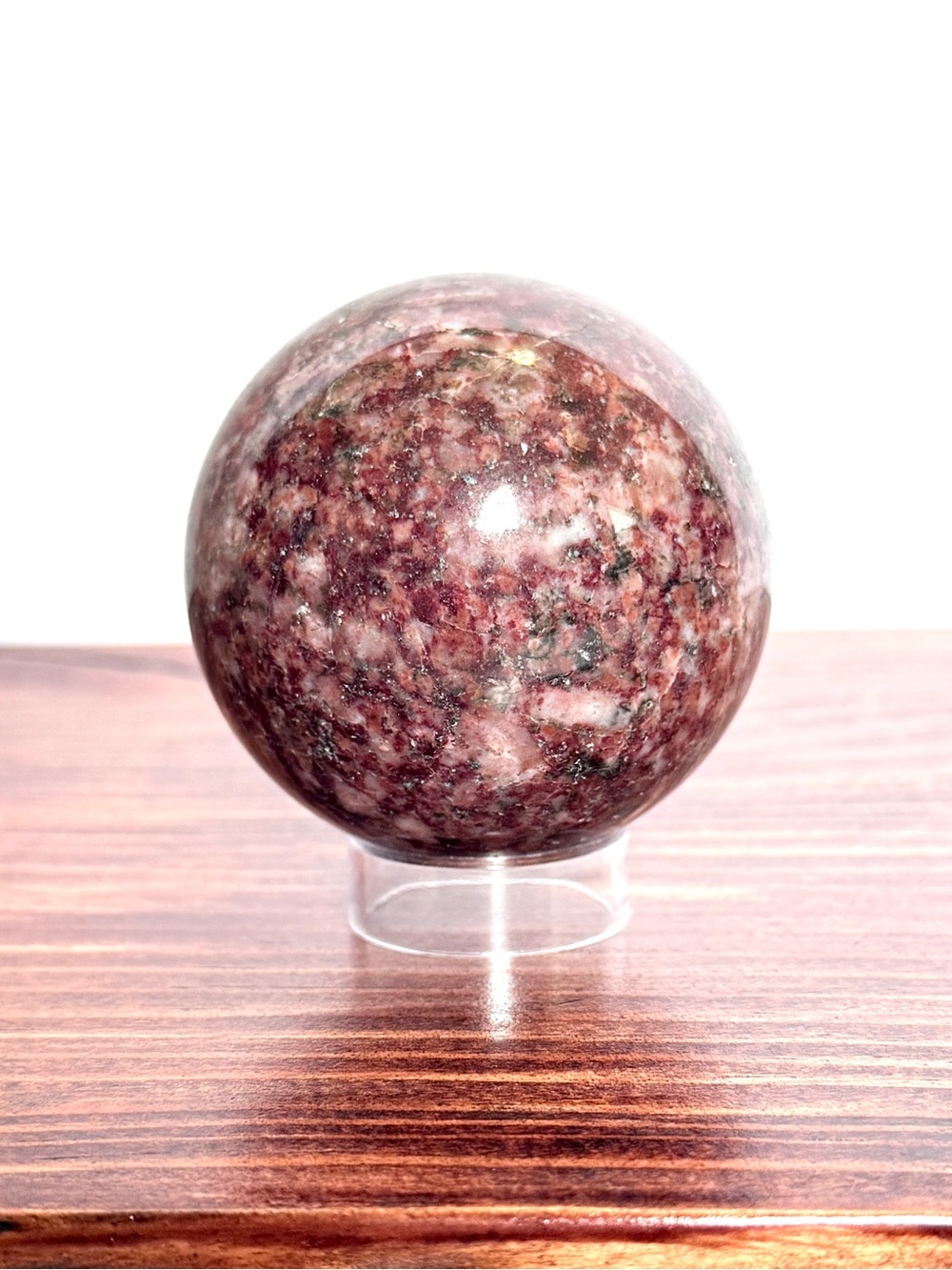 Almandine Garnet Sphere – Wine-Red Crystal Sphere w/Natural Inclusions – 13.9oz